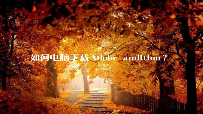 如何电脑下载Adobe audition?